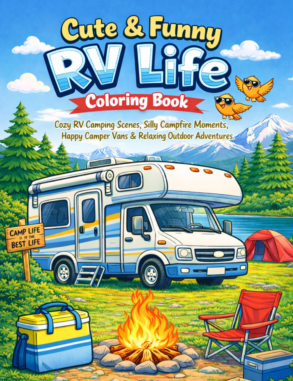 Cute & Funny RV Life Coloring Book