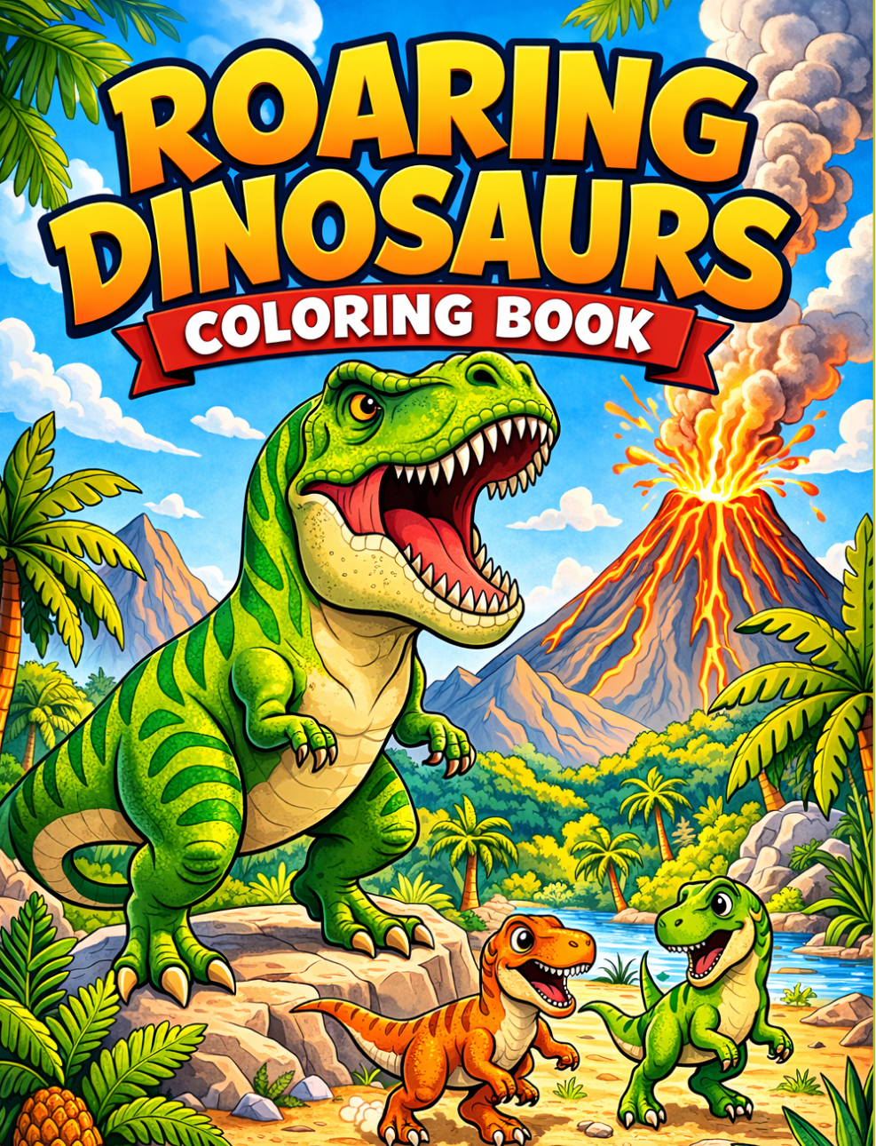 Roaring Dinosaurs Coloring Book